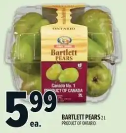 Metro Bartlett pears offer