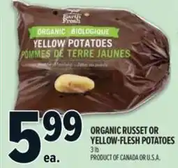 Metro Earth's Fresh organic russet or yellow-flesh potatoes offer