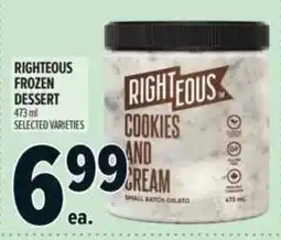 Metro Righteous frozen dessert cookies and cream offer