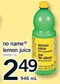 Fortinos no name lemon juice offer