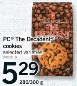 Fortinos pc the decadent cookies selected varieties offer