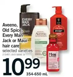 Fortinos Aveeno, Old Spice, Every Man Jack or Maui hair care offer
