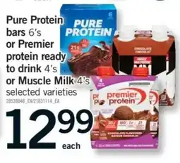Fortinos Pure Protein bars Premier protein ready to drink Muscle Milk offer