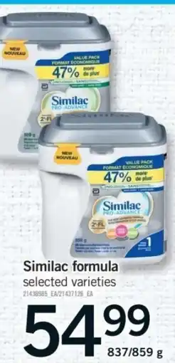 Fortinos Similac formula selected varieties offer