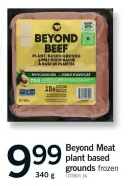 Fortinos Beyond Meat plant based grounds offer