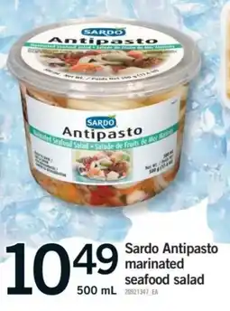 Fortinos Sardo antipasto marinated seafood salad offer