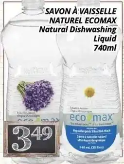 Supermarché PA Ecomax natural dishwashing liquid offer