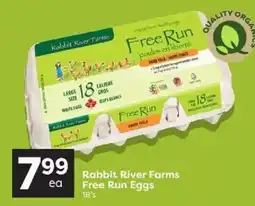 Quality Foods Rabbit River Farms Free Run Eggs offer