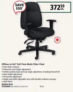 Covey Basics Offices to Go Full-Time Multi-Tilter Chair offer