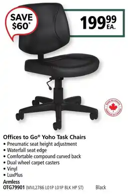 Covey Basics Offices to Go Yoho Task Chairs offer