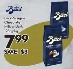 Longo's Baci chocolate milk or dark offer