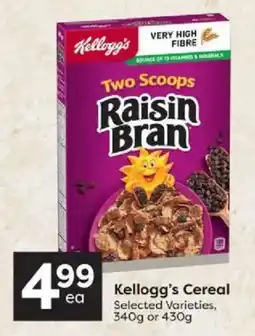 Quality Foods Kellogg's cereal two scoops raisin bran offer