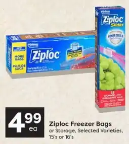 Quality Foods Ziploc freezer bags or storage offer