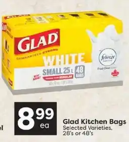 Quality Foods Glad kitchen bags offer