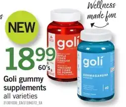 Fortinos Goli gummy supplements all varieties offer