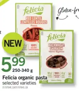 Fortinos Felicia organic pasta offer