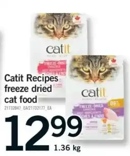 Fortinos Catit Recipes freeze dried cat food offer