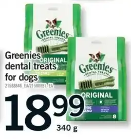 Fortinos Greenies dental treats for dogs offer