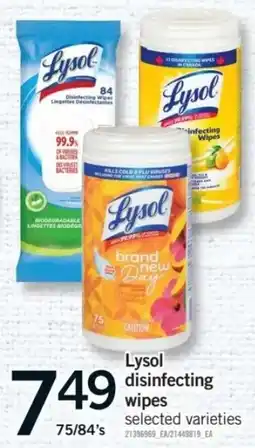 Fortinos Lysol disinfecting wipes offer