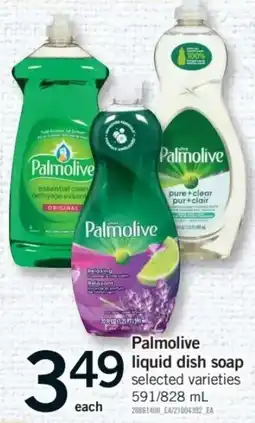 Fortinos Palmolive liquid dish soap offer
