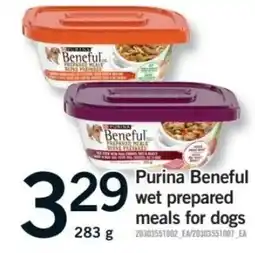 Fortinos Purina Beneful wet prepared meals for dogs offer