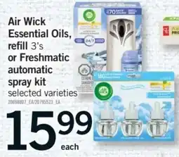 Fortinos Air Wick Essential Oils refill 3's or Freshmatic automatic spray kit offer