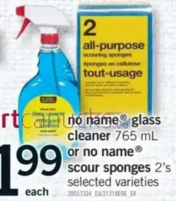 Fortinos no name glass cleaner offer