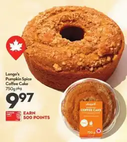 Longo's Longo's pumpkin spice coffee cake offer