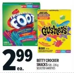Metro Betty Crocker snacks offer