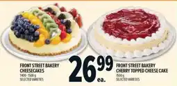 Metro Front street bakery cheesecakes offer