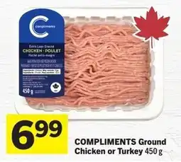Foodland Compliments Ground Chicken or Turkey offer