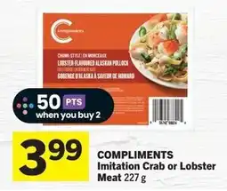 Foodland Compliments Imitation Crab or Lobster Meat offer
