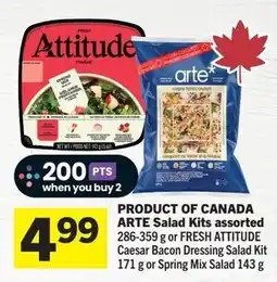 Foodland Arte salad kits assorted offer