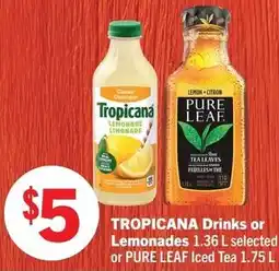 Foodland Tropicana Drinks or Lemonades or Pure Leaf Iced Tea offer
