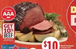 Foodland Sirloin Tip Roasts offer