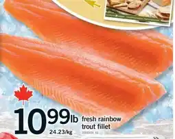 Fortinos fresh rainbow trout fillet offer