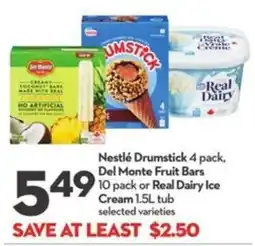 Longo's Nestlé Drumstick Del Monte Fruit Bars Real Dairy Ice Cream offer
