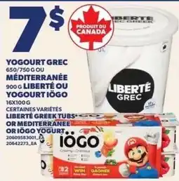 Provigo Liberté grec yogurt offer