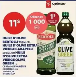 Provigo Bertolli olive oil offer