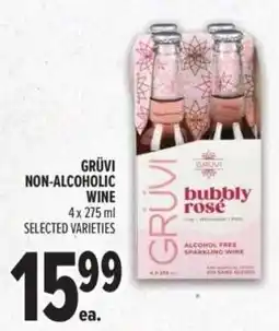 Metro Grüvi non-alcoholic wine offer