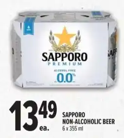 Metro Sapporo non-alcoholic beer offer