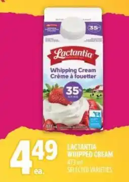 Metro Lactantia whipped cream offer