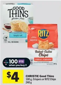 Foodland Christie good thins crisps or ritz chips offer
