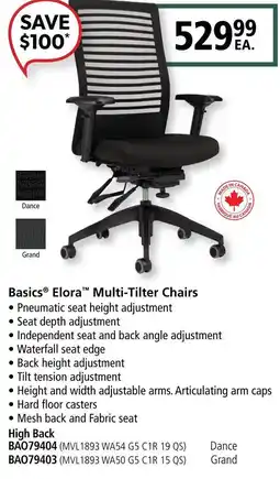 Covey Basics Basics Elora Multi-Tilter Chairs offer