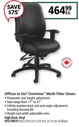 Covey Basics Offices to Go Overtime Multi-Tilter Chairs offer