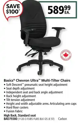 Covey Basics Basics Chevron Ultra Multi-Tilter Chairs offer