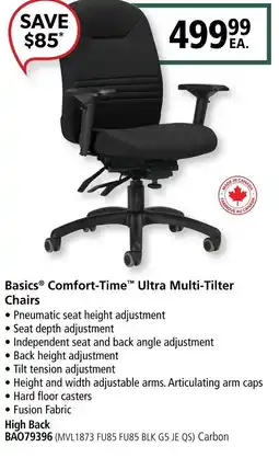 Covey Basics Basics Comfort-Time Ultra Multi-Tilter Chairs offer