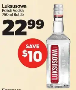 Calgary Co-op Luksusowa Polish Vodka offer
