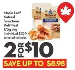 Longo's Maple Leaf Natural Selections Deli Meat offer