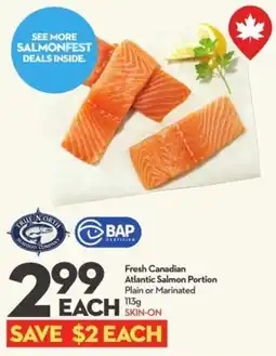 Longo's True North Atlantic Salmon Portion offer